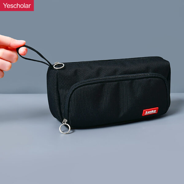 DM_20251020110049_001 Factory Canvas big capacity two zipper pencil pouch for school YE7089