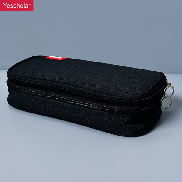 DM_20251020113353_001 Canvas wholesale custom large capacity simple cloth Korean style zipper pencil case YE7084