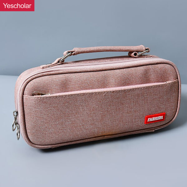 DM_20251020113551_001 (1) Canvas large capacity wholesale large soft pencil case with slots YE7083