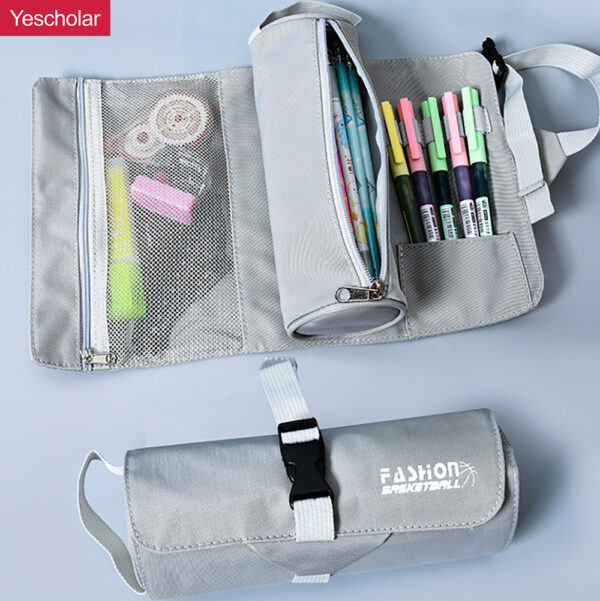 DM_20251020113755_001 Canvas Creative Simple Roll up 2 in 1 cylinder Portable Multi-Functional Pencil Case YE7082