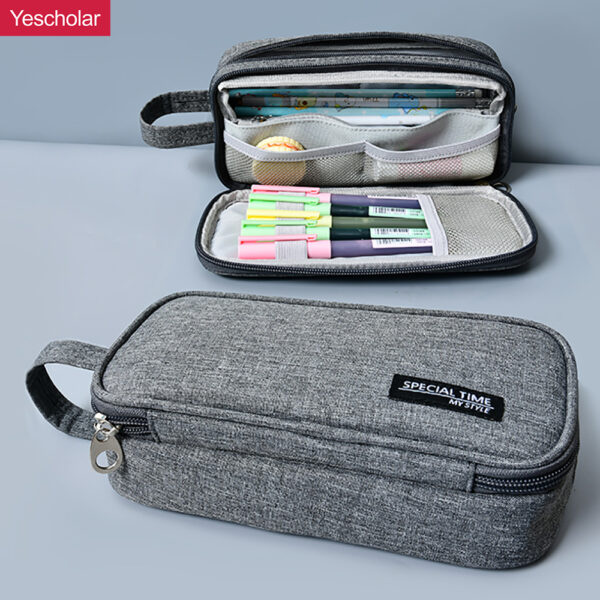 DM_20251020114309_001 (1) Student canvas portable retro style big capacity cross-border Japanese pencil case YE7079