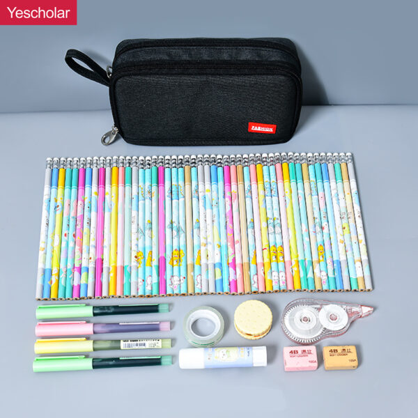 Canvas Korean style version of retro simple japanese style premium pencil case YE7078