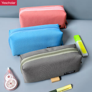 DM_20251020115031_001 (1) Canvas Macaron simple Double Storage Large Capacity wholesale Pencil Case YE7067