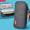 DM_20251020115354_001 Canvas portable big capacity three-layer solid color simple pencil case with handle YE7064