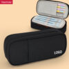 DM_20251020120234_001 Canvas small batch custom printed logo portable high capacity plain black pencil case YE7157