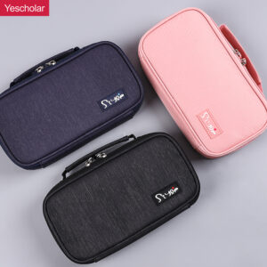DM_20251020134717_001 Canvas student portable korean 3 layer extra large-capacity pencil case YE6765