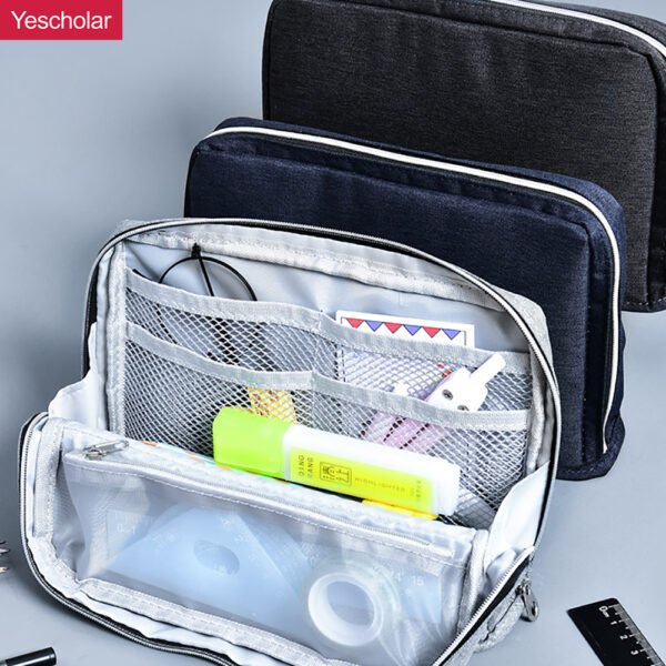 DM_20251020142142_001 Canvas Japanese simple foldable high-value vertical extra large upright pencil case YE6880