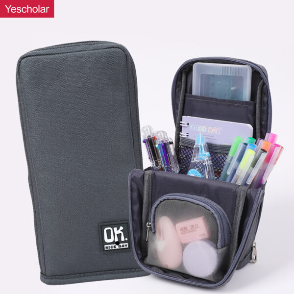DM_20251020142629_001 Canvas simple collapsible stand up high quality creative pencil case YE6874