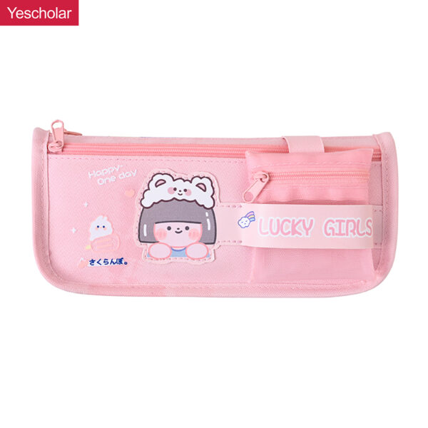 DM_20251020143105_001 (1) Canvas pencil case Japanese junior high school student multifunctional pencil case YE7196