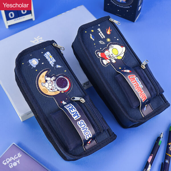 DM_20251020143106_001 Canvas pencil case Japanese junior high school student multifunctional pencil case YE7196