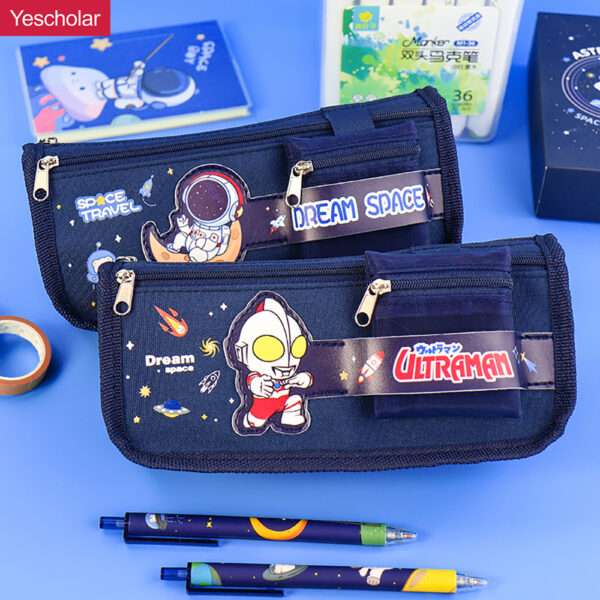 DM_20251020143107_001 (1) Canvas pencil case Japanese junior high school student multifunctional pencil case YE7196