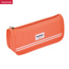 plain Canvas solid color can processed custom simple korean style triangle pencil case YE7221