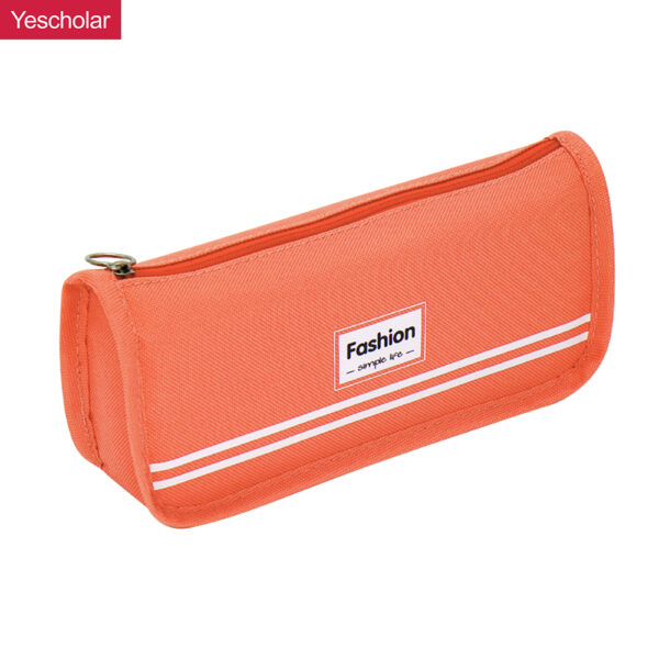 plain Canvas solid color can processed custom simple korean style triangle pencil case YE7221