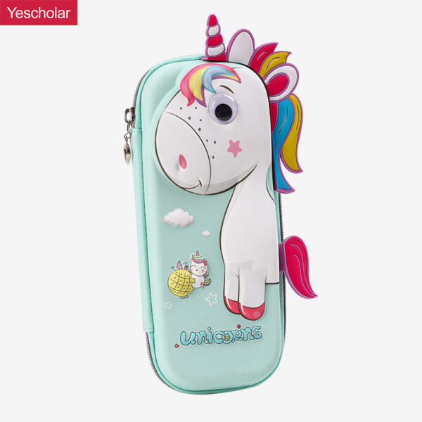 DM_20251020145121_001 EVA 3D Cute unicorn fashion processing custom creative rainbow pencil case YE6763