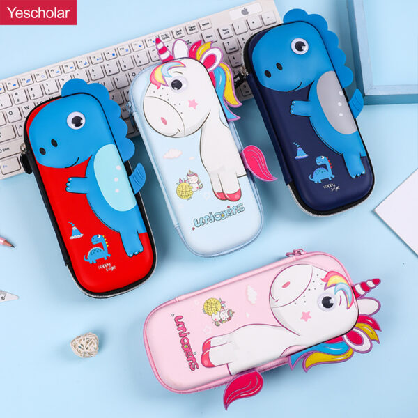 DM_20251020145122_001 EVA 3D Cute unicorn fashion processing custom creative rainbow pencil case YE6763