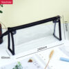 PVC transparent girls large-capacity simple Japanese triangle pencil case YE309