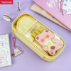 PVC+PU girly transparent large-capacity cute high-value japanese student pencil case YE7501