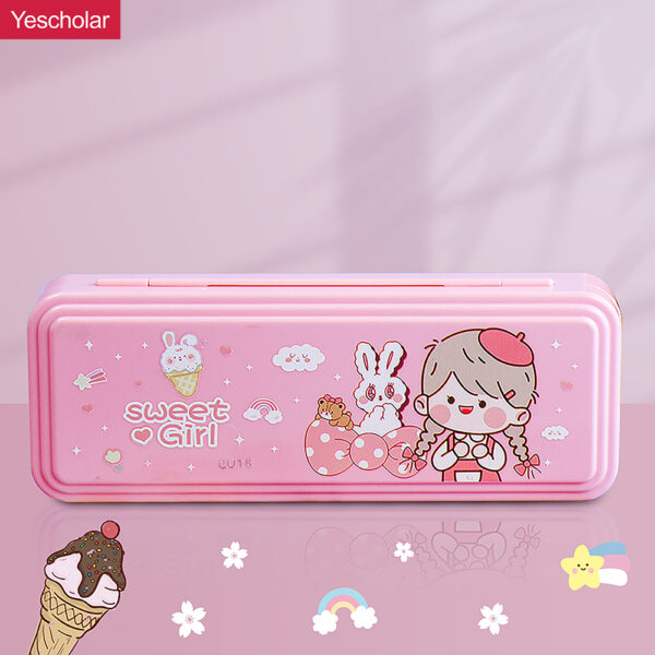 DM_20251020153235_001 hard Plastic Waterproof Anime Cartoon Combination with code lock Astronaut Pencil Case YE7502