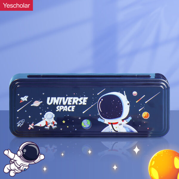 DM_20251020153239_001 hard Plastic Waterproof Anime Cartoon Combination with code lock Astronaut Pencil Case YE7502